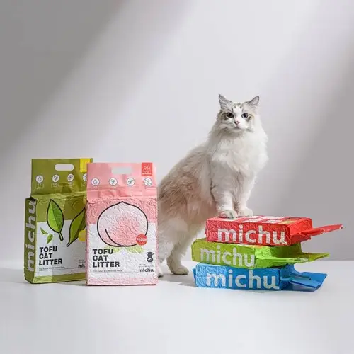 Michu Natural Clumping Tofu Cat Litter 5.5lb-88oz cat litter